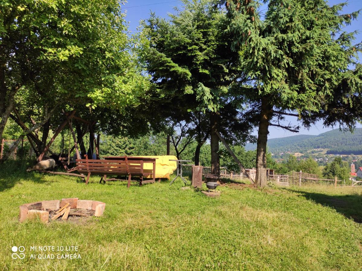 Ferienwohnung Gromadzyniowka-Pod Czarnym Kogutem Ustrzyki Dolne Exterior foto